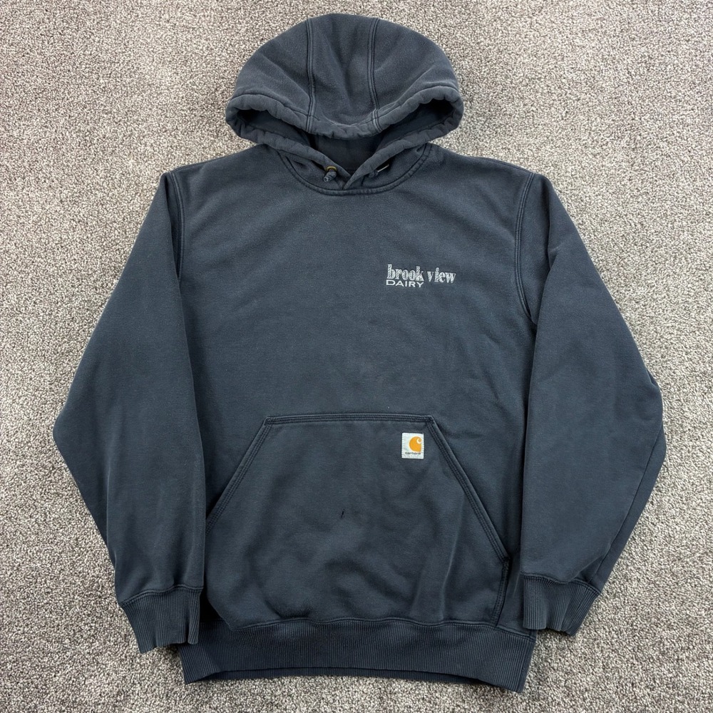 Carhartt Hoodie Mens Medium Blue Rain Defender‎ Heavyweight Pullover Sweatshirt
